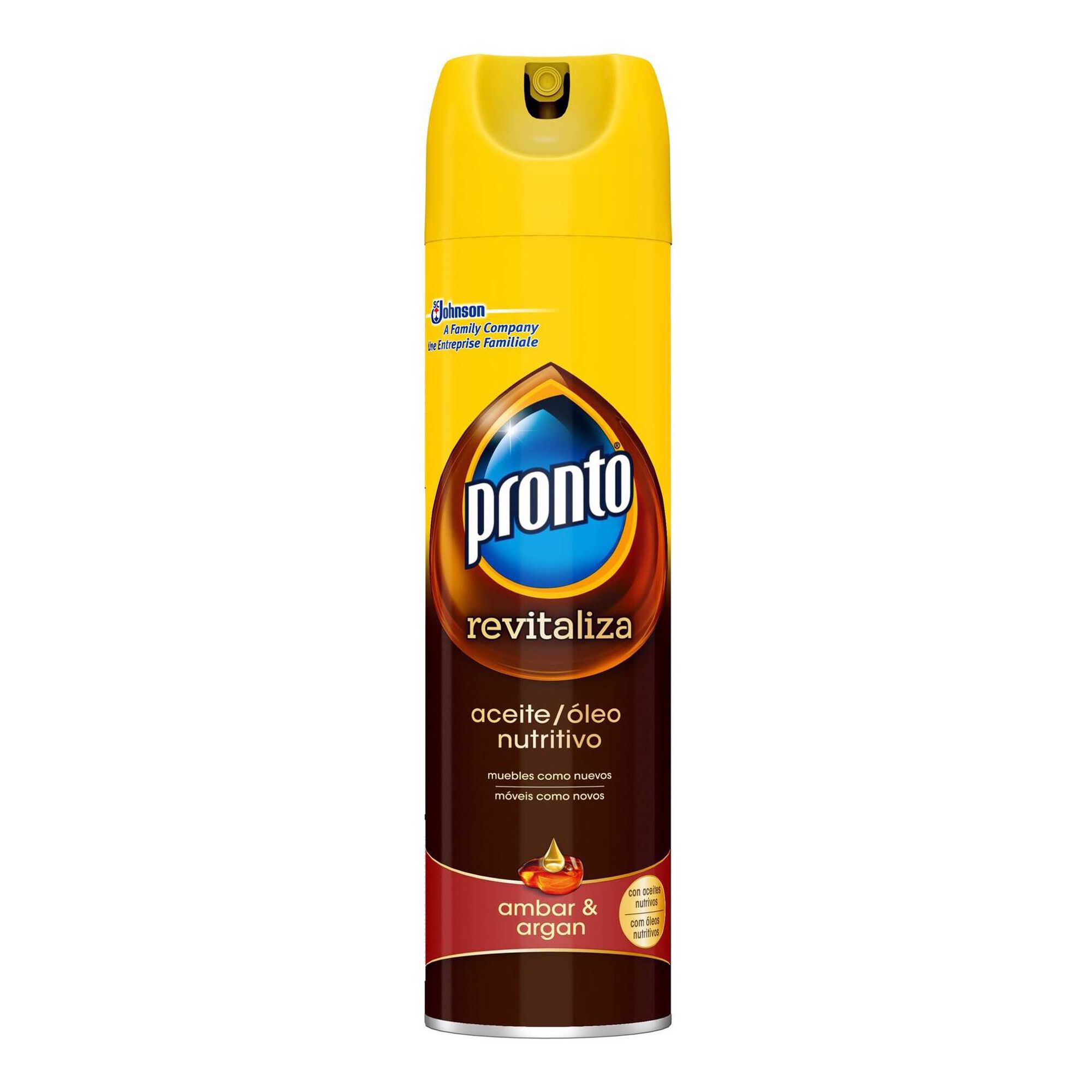 Pronto Limpa Móveis Spray Revitaliza Âmbar e Argão emb. 250 ml