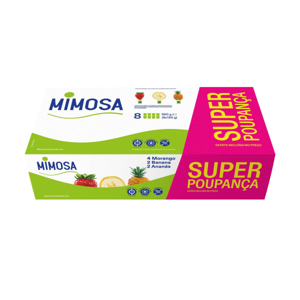 Iogurte Aroma Morango, Ananás e Banana Super Poupança