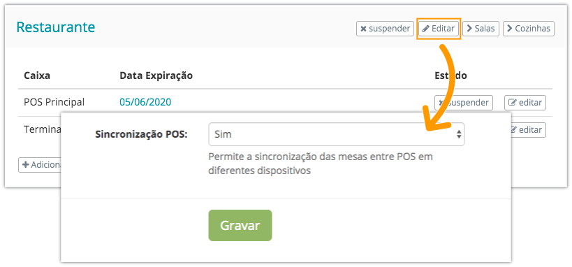 Ativar Sincronização Entre POS
