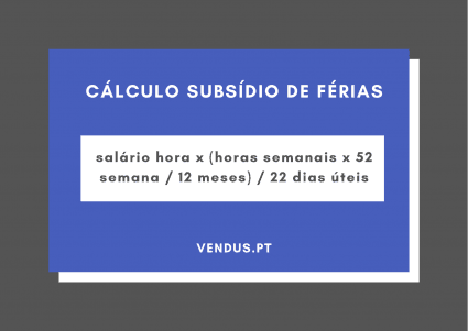 calculo subsídio férias