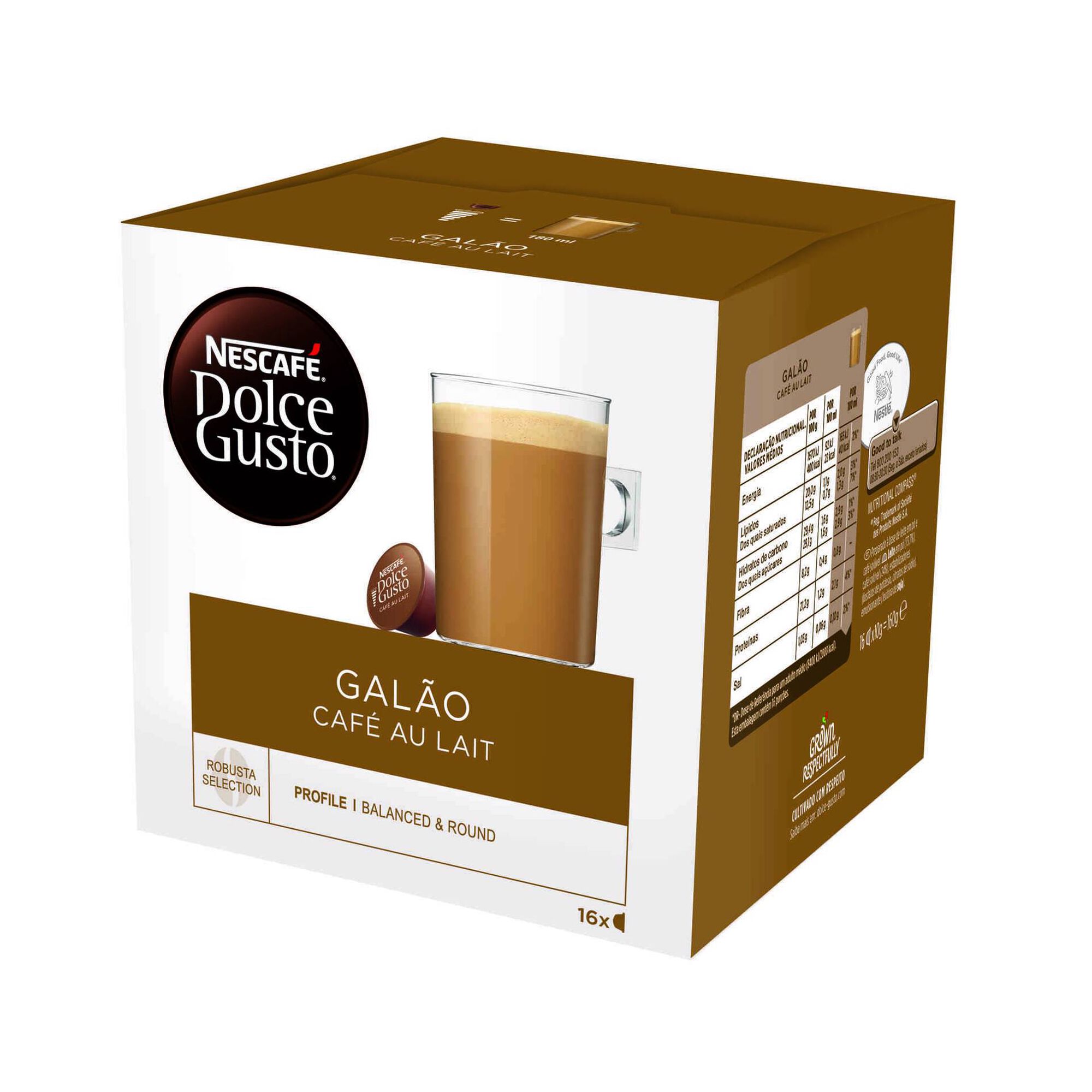 Cápsulas de Café com Leite Galão