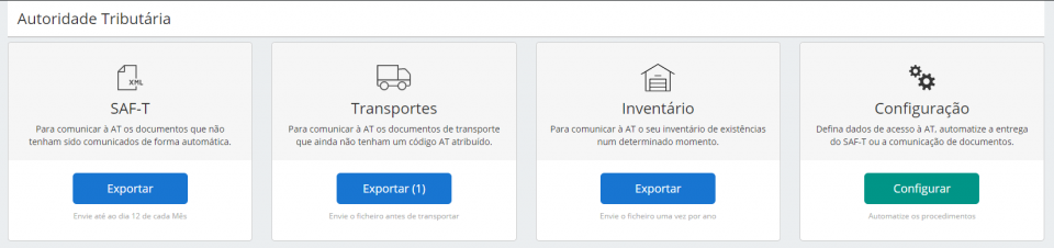 Exportar SAFT transporte